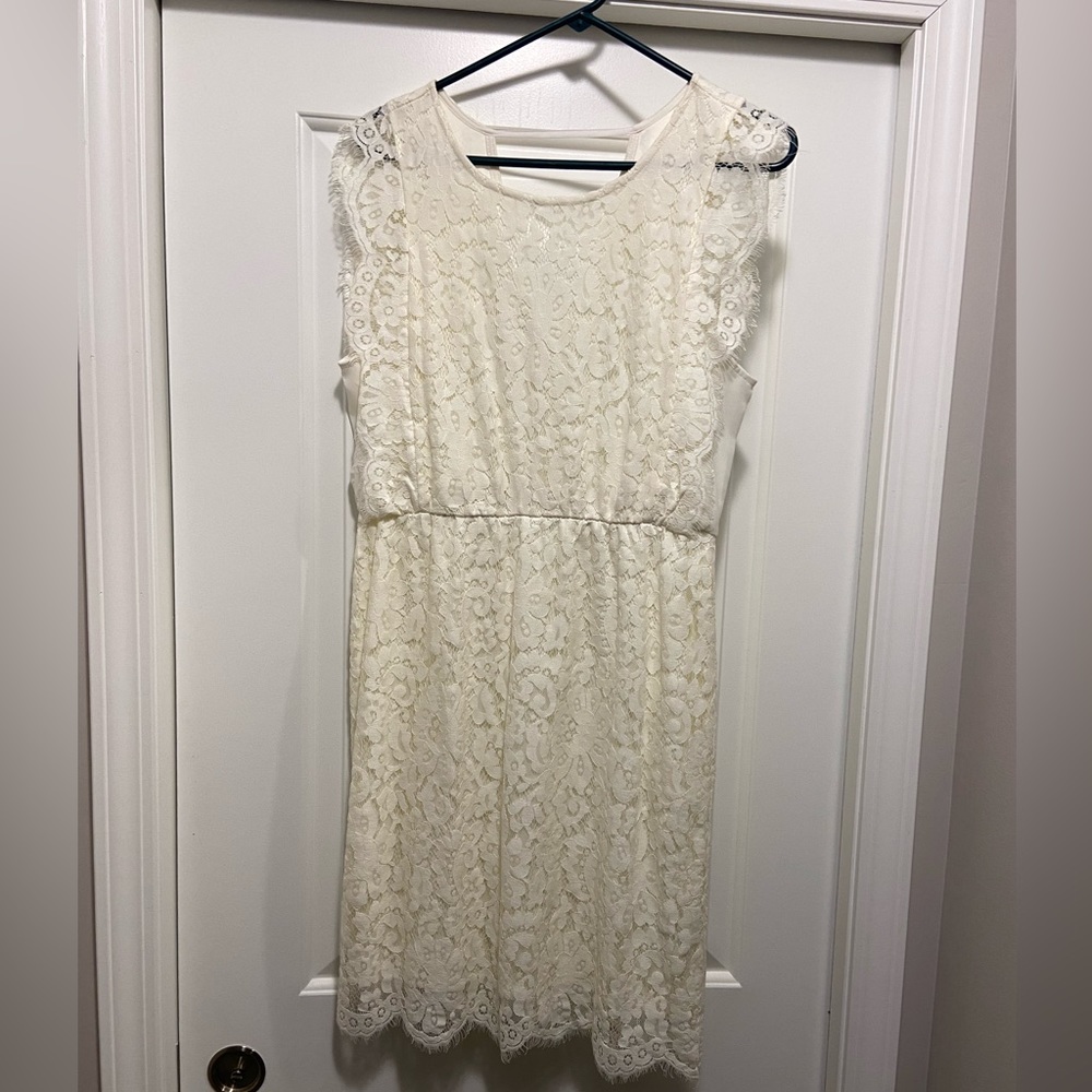 Maurices Off White Lace Dress